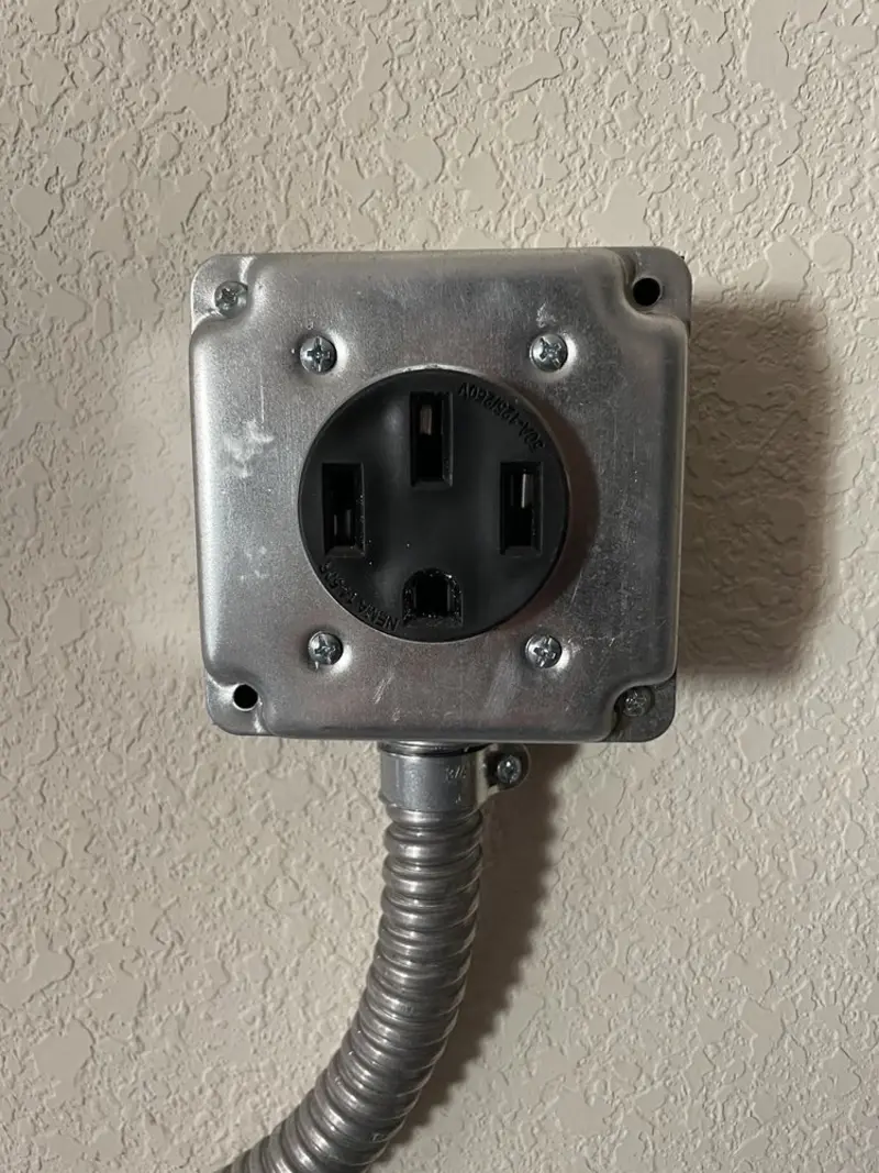 NEMA 14-50 outlet installed for Smart Home Electrical in Plumsted